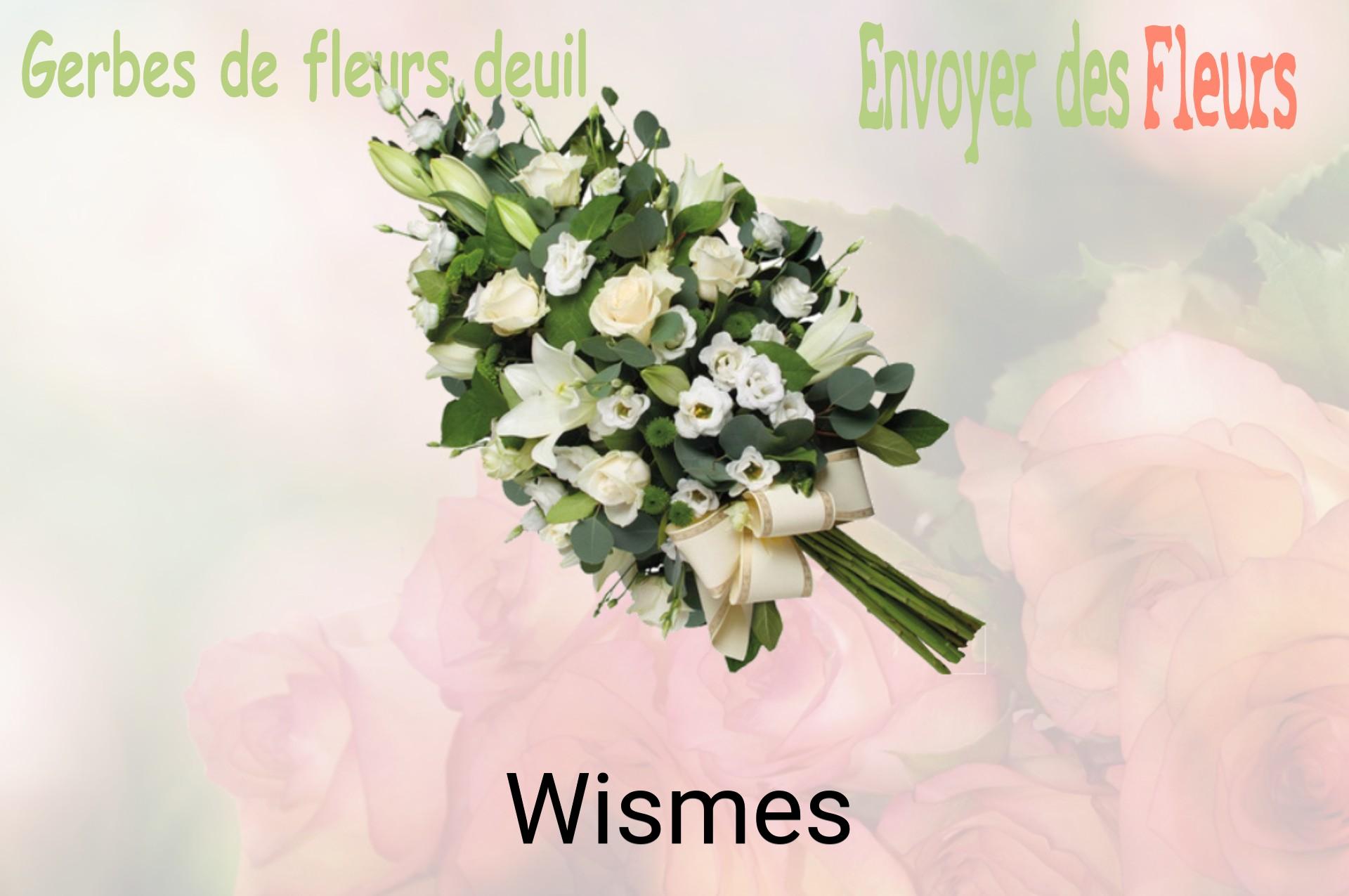 Gerbe de fleurs de deuil livrée à Wismes